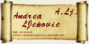 Andrea LJepović vizit kartica